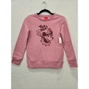 Disney Amazon Essentials Girls Pink Minnie Mouse‎ Graphic Sweatshirt sz L 9Y
